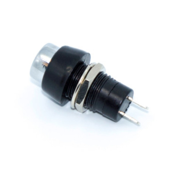 Купить Кнопка (CS-450) с фиксацией, круглая, без подсветки, ON-OFF, 2PIN, Серебро, Черный Магазин радиоэлектроники и радиодеталей RELCOMA, радиорынок каталог Киев, Украина