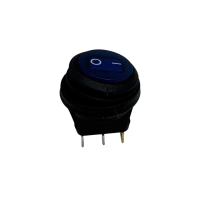 Купить Переключатель KCD1-8-101NW, с фиксацией, c подсветкой 12V, Влагозащита IP65, ON-OFF, Синий Магазин радиоэлектроники и радиодеталей RELCOMA, радиорынок каталог Киев, Украина