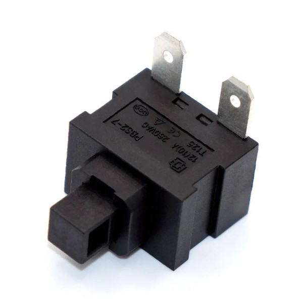 Купити Кнопка для пилососа PBS2-7 з фіксацією, 12A, 220V, 2pin, ON-OFF Магазин радіоелектроніки та радіодеталей RELCOMA, радіоринок каталог Київ, Україна