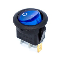 Купити Перемикач клавіатури KCD1-8-101N c підсвічуванням 220V ON-OFF 3 Pin, Синій, Чорний Магазин радіоелектроніки та радіодеталей RELCOMA, радіоринок каталог Київ, Україна