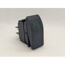 Купить Переключатель клавишный (DR-A11313AR) с фиксацией c подсветкой 12V ON-OFF Зеленый, Черный Магазин радиоэлектроники и радиодеталей RELCOMA, радиорынок каталог Киев, Украина