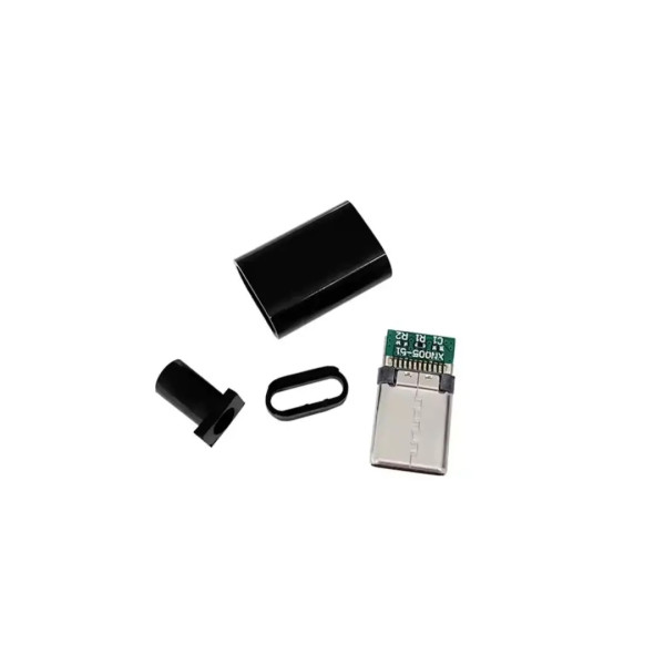 Купити Штекер microUSB типС, розбірний, з корпусом, Чорний Магазин радіоелектроніки та радіодеталей RELCOMA, радіоринок каталог Київ, Україна
