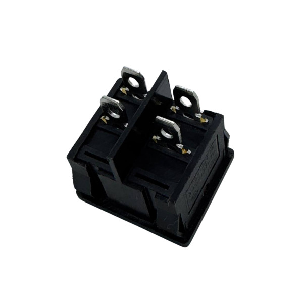 Купить Переключатель клавишный KCD1-6-201N с фиксацией c подсветкой 220V ON-OFF 4 Pin, Красный, Черный Магазин радиоэлектроники и радиодеталей RELCOMA, радиорынок каталог Киев, Украина