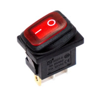 Купити Перемикач міні KCD1-2-101NW, IP65, 6A, 3pin, підсвічування 220V, ON-OFF, червоний Магазин радіоелектроніки та радіодеталей RELCOMA, радіоринок каталог Київ, Україна