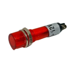 Купити Неонова індикація 12V, у пластиковому корпусі, 8mm, кругла, Червоний Магазин радіоелектроніки та радіодеталей RELCOMA, радіоринок каталог Київ, Україна