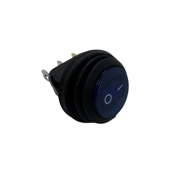 Купить Переключатель KCD1-8-101NW, с фиксацией, c подсветкой 12V, Влагозащита IP65, ON-OFF, Синий Магазин радиоэлектроники и радиодеталей RELCOMA, радиорынок каталог Киев, Украина