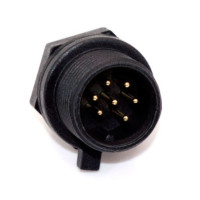 Купить Розъем герметичный LLT-M14 (male) IP68, штекер 14мм монтажный, 7PIN, Черный Магазин радиоэлектроники и радиодеталей RELCOMA, радиорынок каталог Киев, Украина