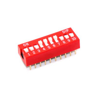 Купити DIP перемикач (dip switch) DS-10 в плату, 20pin, ON-OFF, червоний Магазин радіоелектроніки та радіодеталей RELCOMA, радіоринок каталог Київ, Україна