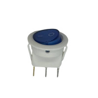 Купить Переключатель клавишный KCD1-8-101N c подсветкой 220V ON-OFF 3 Pin, Синий, Белый Магазин радиоэлектроники и радиодеталей RELCOMA, радиорынок каталог Киев, Украина