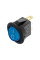 Купить Переключатель клавишный KCD1-8-101N c подсветкой 12V ON-OFF 3 Pin, Синий, Черный Магазин радиоэлектроники и радиодеталей RELCOMA, радиорынок каталог Киев, Украина