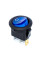 Купить Переключатель мини KCD5-2-101N, круглый, подсветка 12V, ON-OFF, 3PIN, Синий, Черный Магазин радиоэлектроники и радиодеталей RELCOMA, радиорынок каталог Киев, Украина
