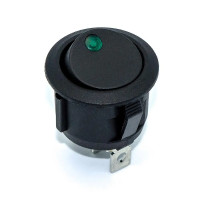 Купити Перемикач клавіатури KCD1-5-101EN з фіксацією c індикатором 12V ON-OFF 3 Pin, Зелений, Чорний, 12V Магазин радіоелектроніки та радіодеталей RELCOMA, радіоринок каталог Київ, Україна