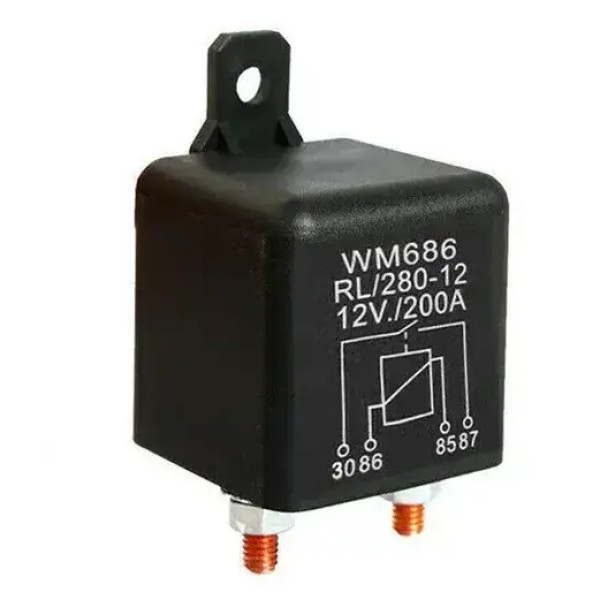 Купить Реле пусковое 200А 12V 220 ohm Магазин радиоэлектроники и радиодеталей RELCOMA, радиорынок каталог Киев, Украина