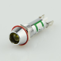 Купити Неонова індикація 220V у залізному корпусі (XD22-8) 8mm, Червоний Магазин радіоелектроніки та радіодеталей RELCOMA, радіоринок каталог Київ, Україна